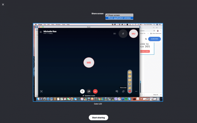 Как поделиться своим экраном в Skype