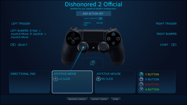 Как эмулировать контроллер Steam с помощью контроллера PS4