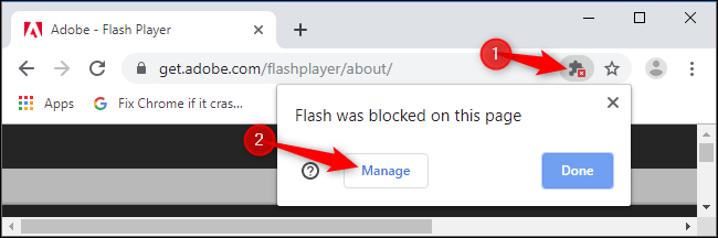 Как включить Flash для воспроизведения по клику