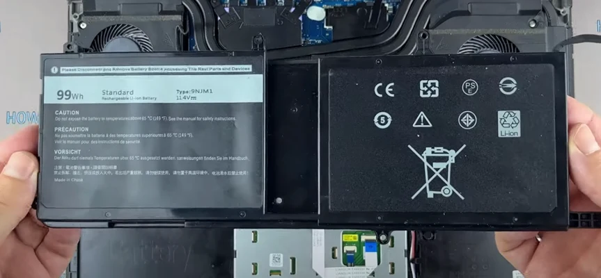Замена батареи Alienware 15 R4