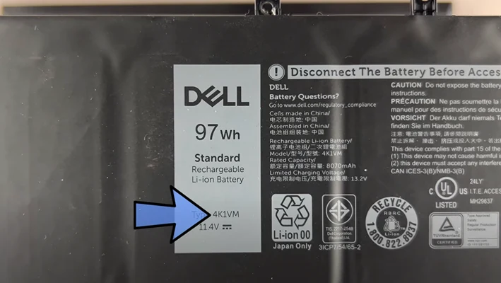 Замена батареи Dell G7 7700 Шаг 6