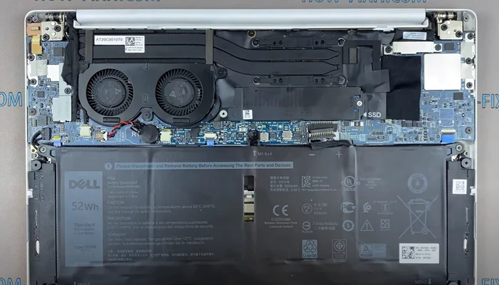 Замена батареи Dell XPS 13 9370