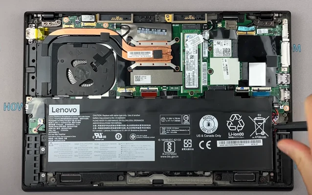 Замена батареи Lenovo ThinkPad X1 Carbon Шаг 4