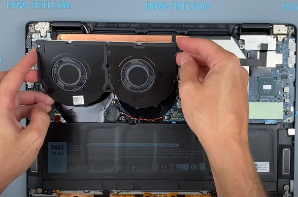 Замена вентилятора Dell XPS 15 9575